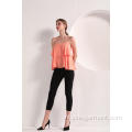 Peach Colour Founce-top voor dames